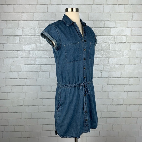 PAIGE Mila Denim Shirtdress Small B2830 - Picture 5 of 8